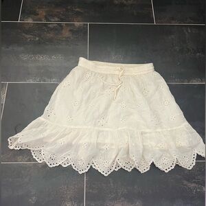 Aerie off white eyelet skirt
